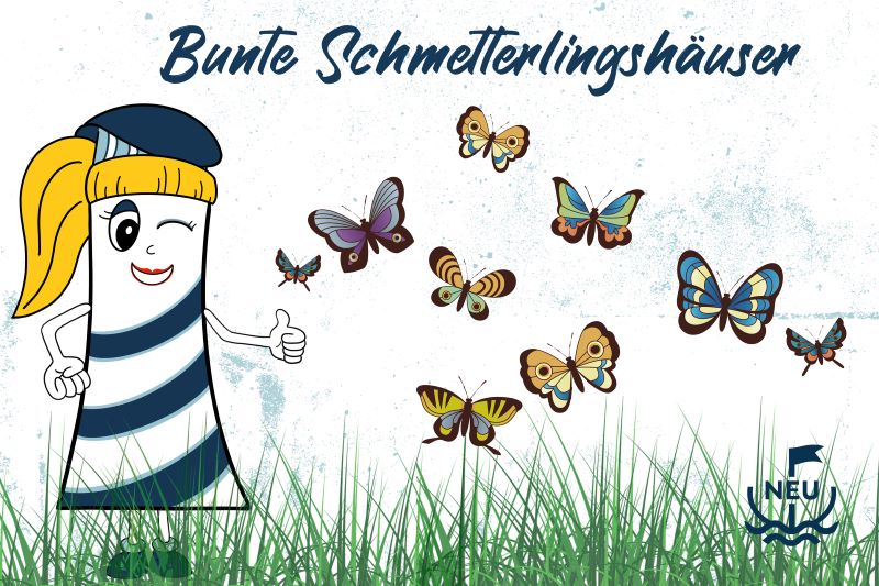 Bunte Schmetterlingshäuser